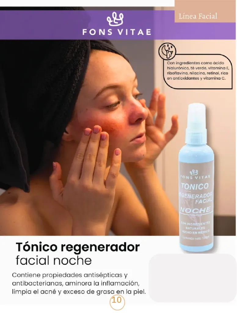 Tónico Regenerador Facial Noche