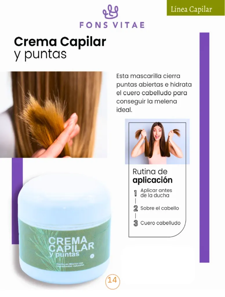Crema capilar y puntas