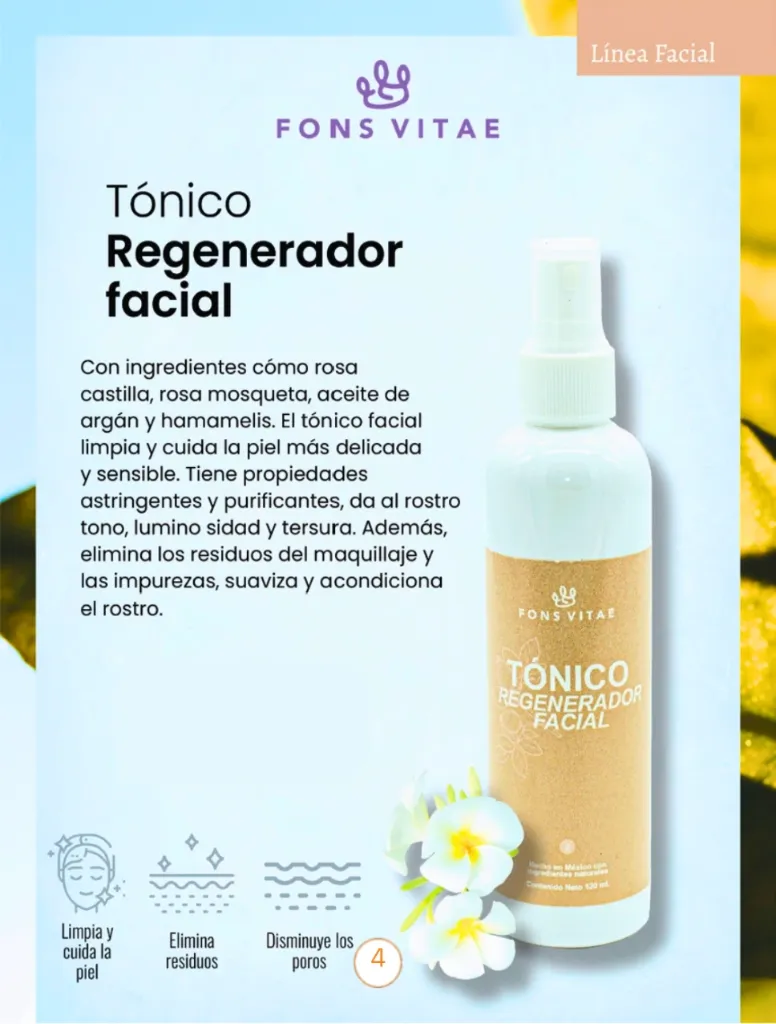 Tónico Regenerador Facial 120 ml