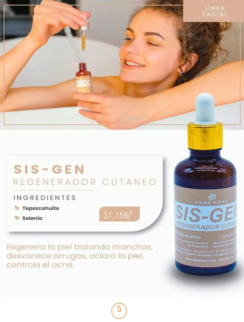 [FAC-SGN-50] SIS-GEN Regenerador Cutáneo Facial 50 ml