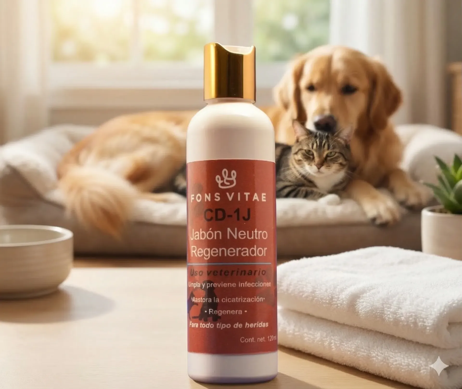 [MAS-CD1J-120] CD-1J Jabón Neutro Regenerador Mascotas – 120 ml